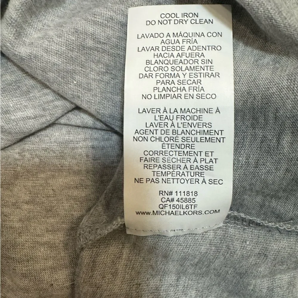 NWOT NEW MICHAEL KORS Woman’s Long Sleeve Tshirt Top Gray sz M